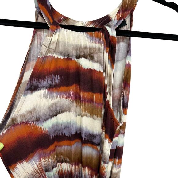 Ilse Jacobsen Multi Abstract Print Soul Fade Sleeveless Halter Belted Dress XS - Picture 3 of 6